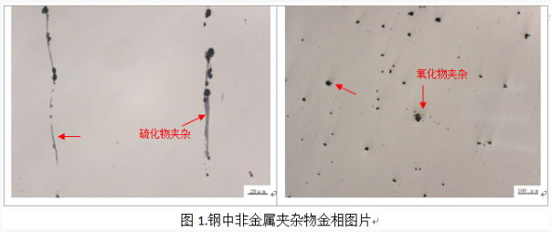 鋼中非金屬夾雜物金相圖片